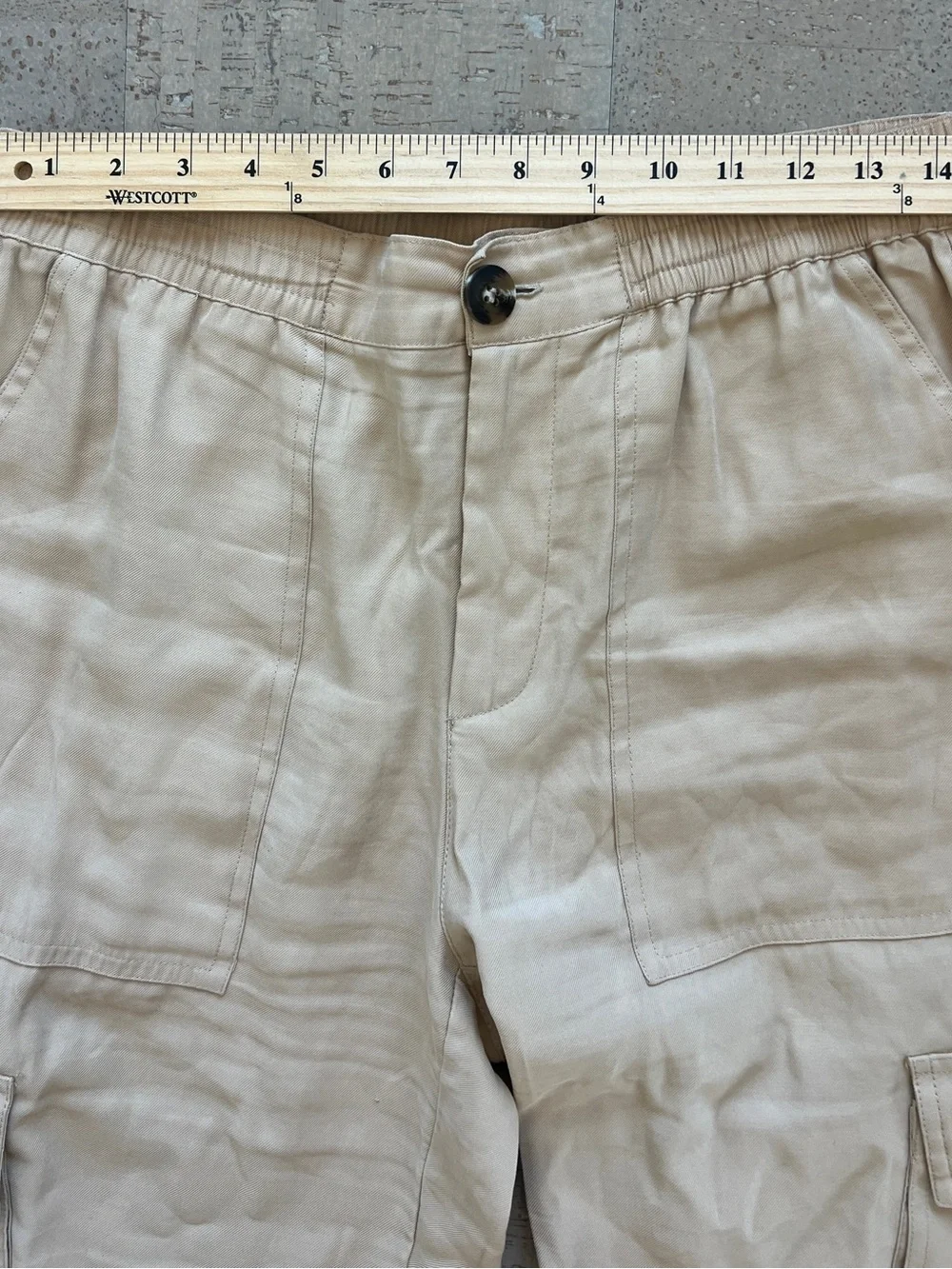 Sanctuary Cargo Jogger Pants Women’s Size 30 Cream Utility Elastic Waist Ankle